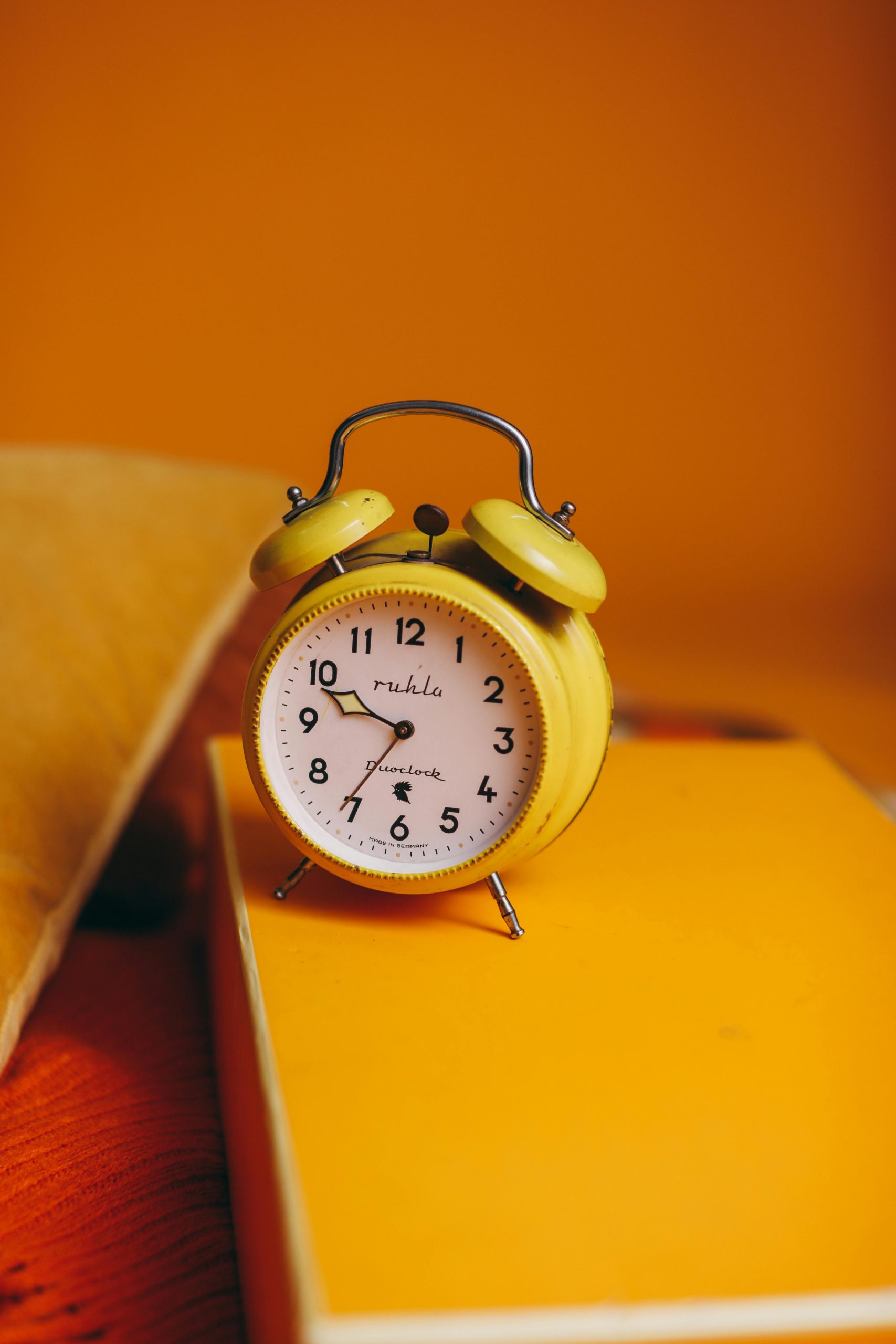 yellow alarm clock