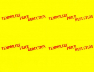 BPS-0018: 4Up Yellow/Red "Temporary Price Reduction" (100 pk)