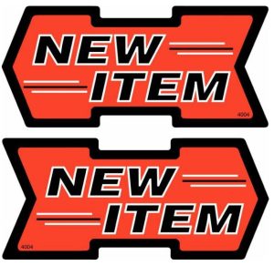 4004: Black/Orange 5.5" x 2.5" Arrows (50 pk)